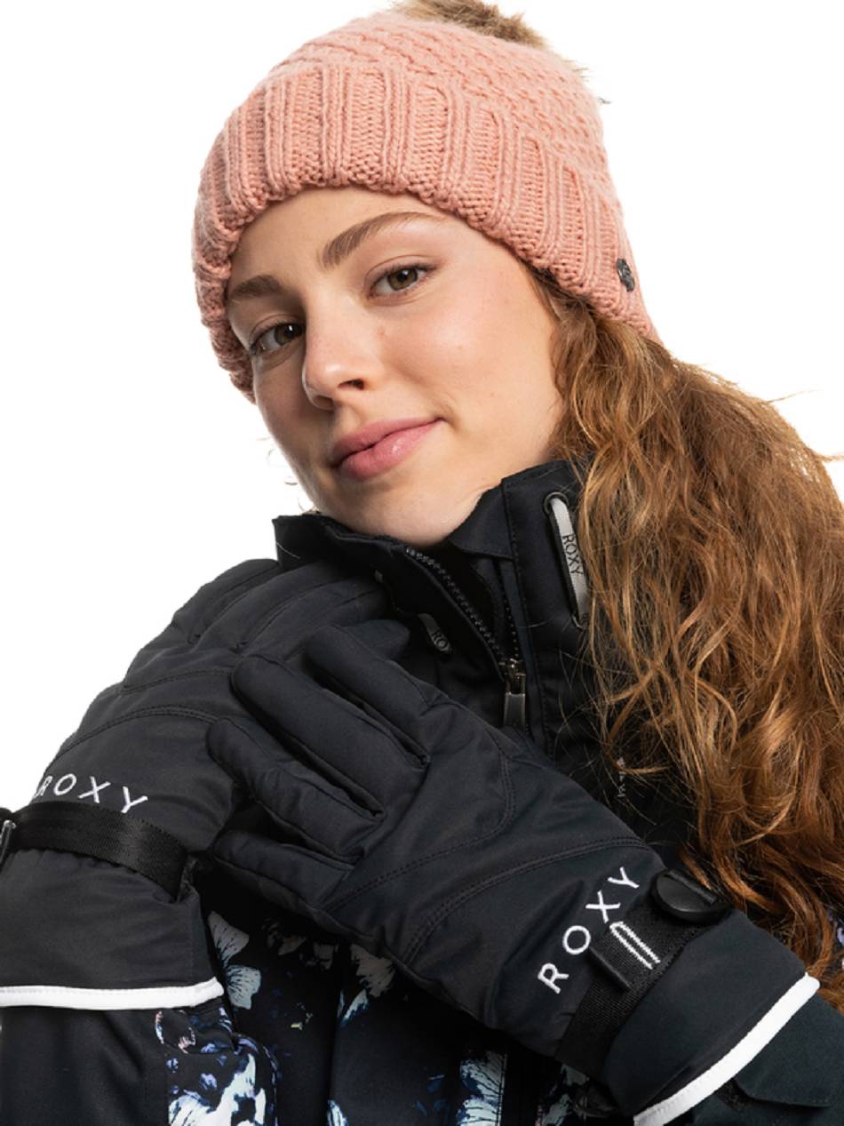 Women\'s Roxy Jetty Solid Insulated Gloves Black | NZ_LW9314