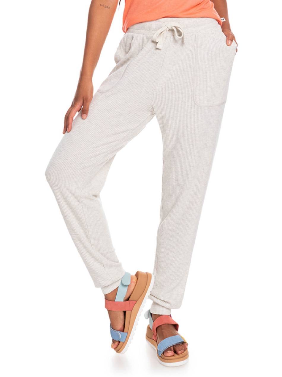 Women\'s Roxy Just For Chilling Rib Pants White | NZ_LW2295