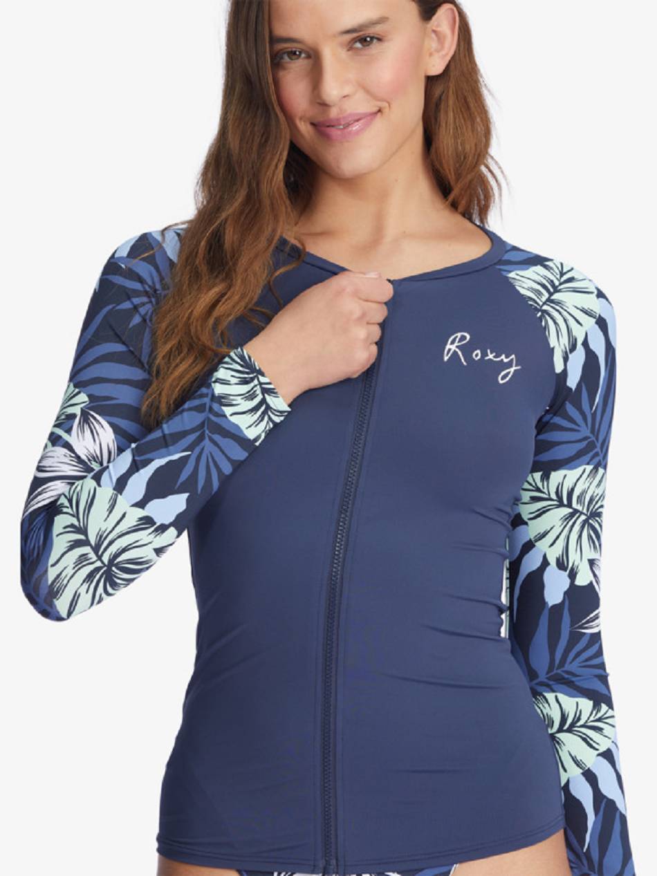 Women\'s Roxy Long Sleeve Rashguards Indigo | NZ_LW3259