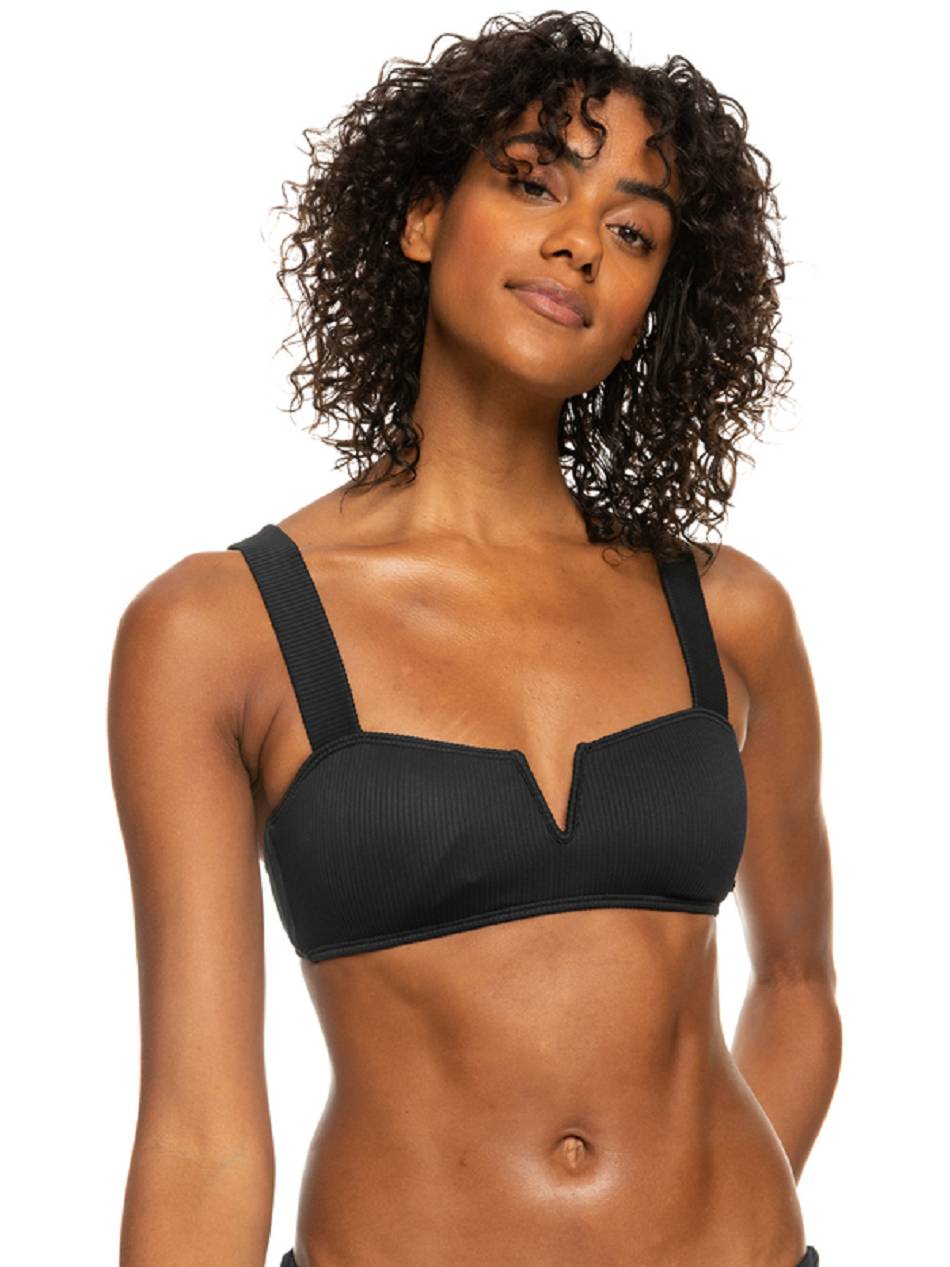 Women\'s Roxy Love Bralette Bikini Tops Dark Grey | NZ_LW5653