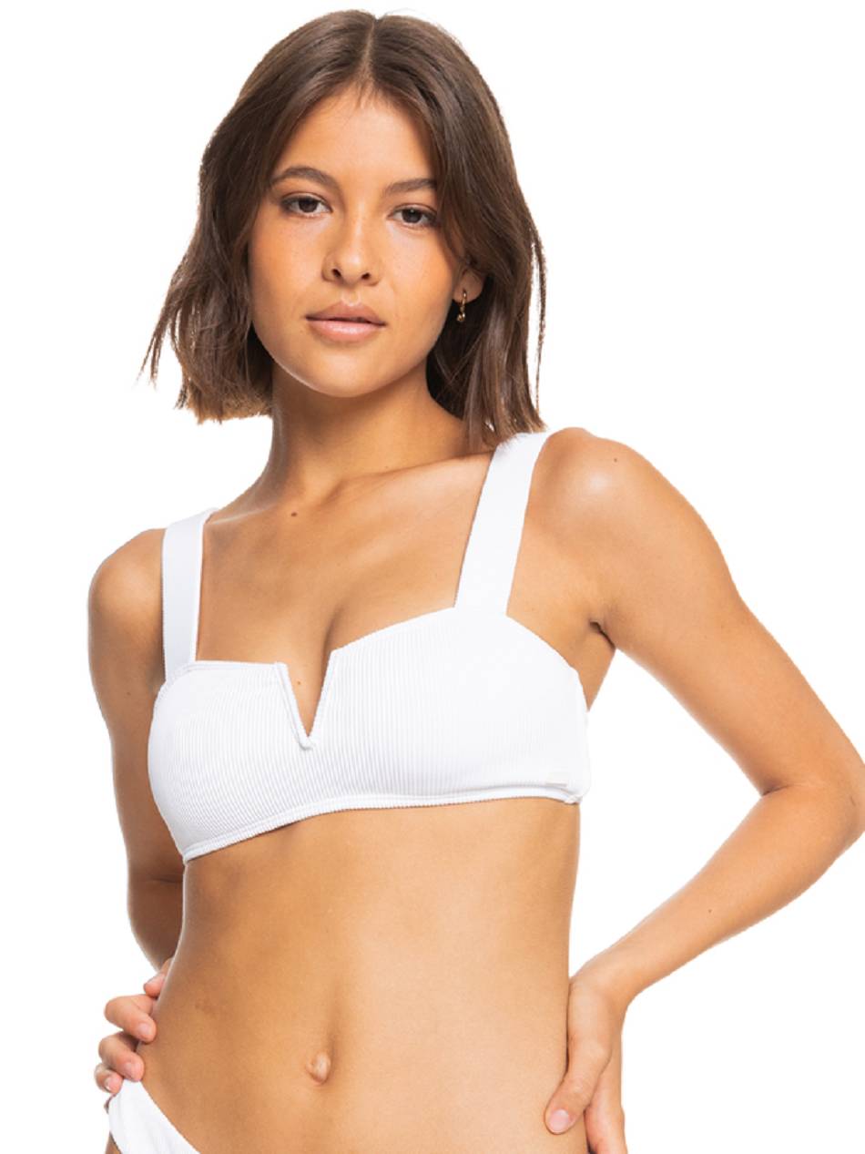 Women\'s Roxy Love Bralette Bikini Tops White | NZ_LW7787