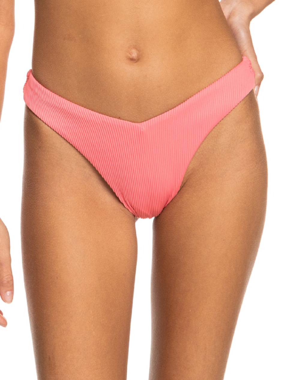 Women\'s Roxy Love High-Leg Cheeky Ribbed Bikini Bottoms Rose | NZ_LW1990