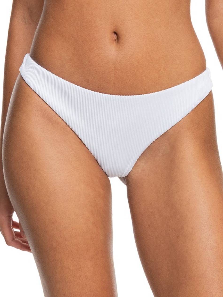 Women\'s Roxy Love The Baja Cheeky Bikini Bottoms White | NZ_LW5636