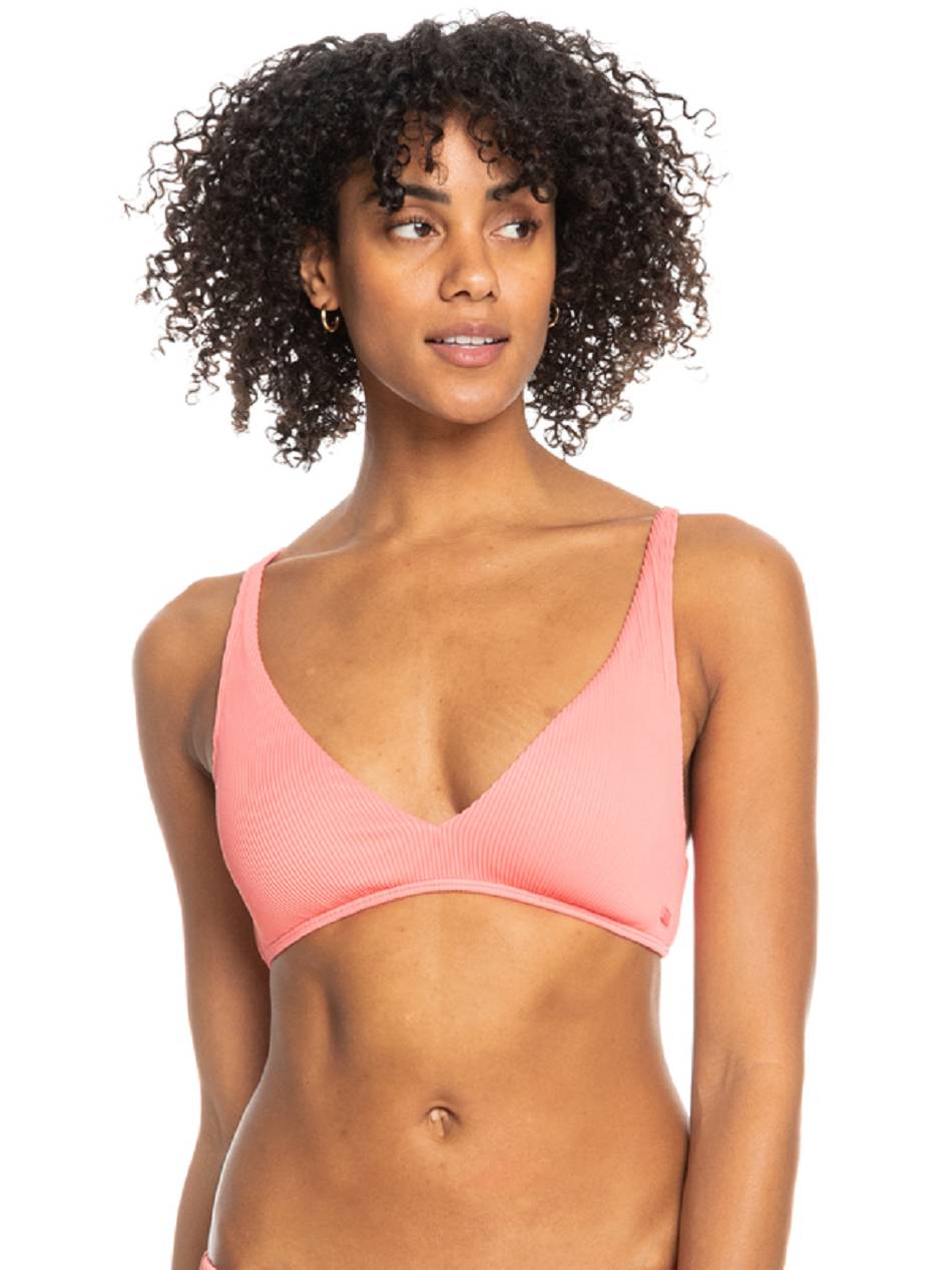 Women\'s Roxy Love The Oceana Ribbed Triangle Bikinis Rose | NZ_LW7706