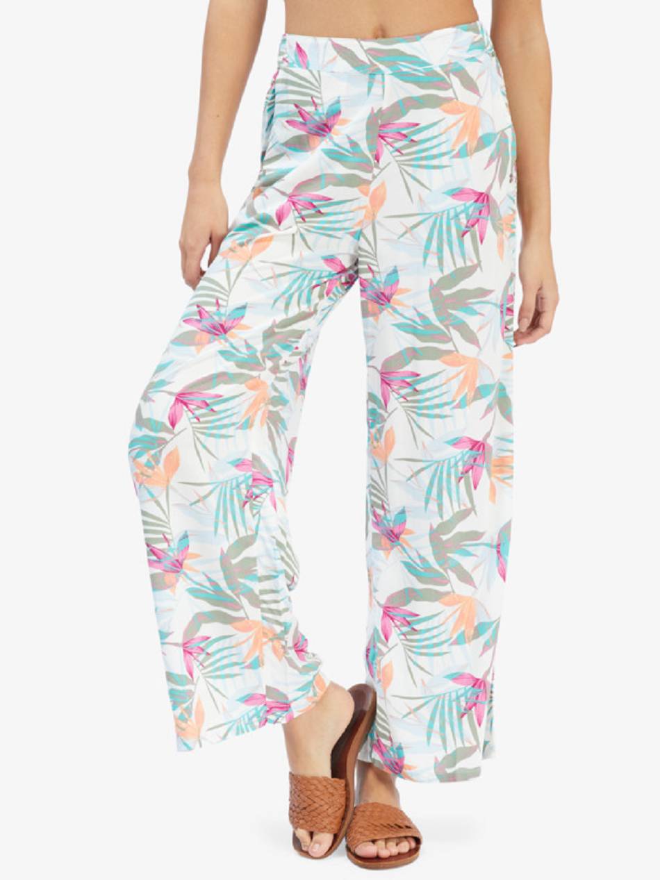 Women\'s Roxy Midnight Avenue Pants pink flower | NZ_LW5235