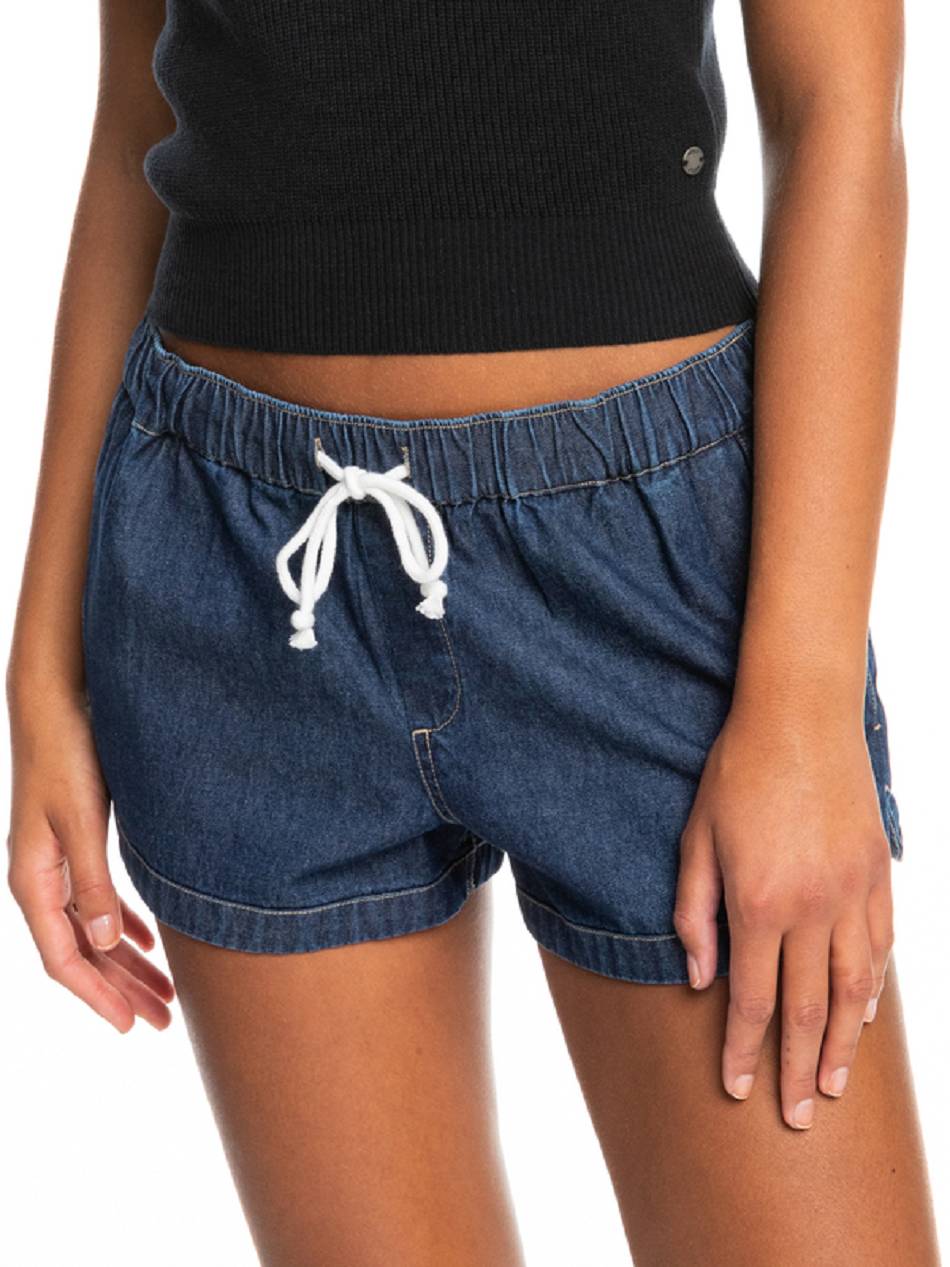 Women\'s Roxy New Impossible Denim Shorts Dark Indigo | NZ_LW6562