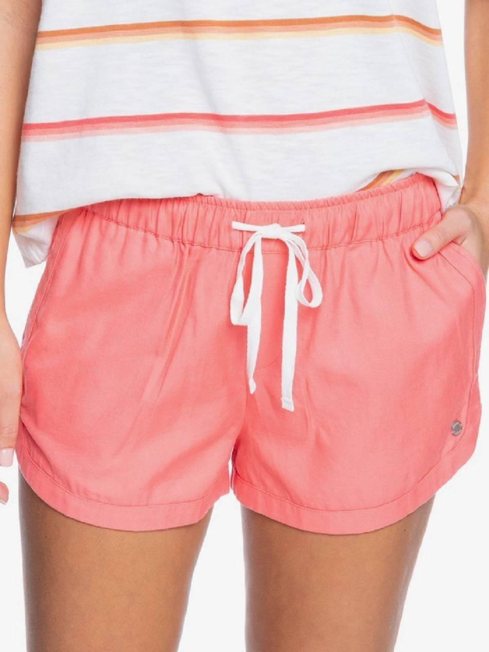 Women\'s Roxy New Impossible Love Pull-On Beach Shorts pink | NZ_LW1367