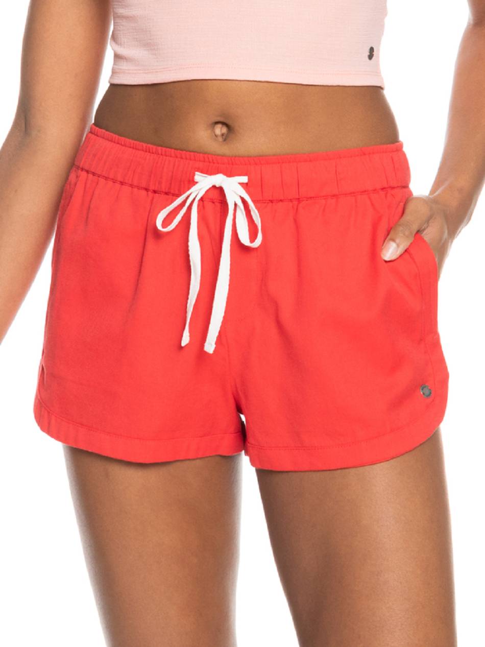 Women\'s Roxy New Impossible Love Pull-On Beach Shorts Red | NZ_LW2501