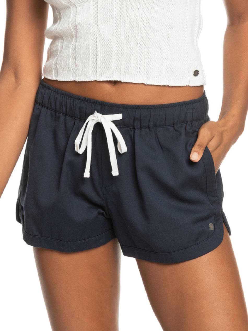 Women\'s Roxy New Impossible Love Pull-On Beach Shorts Indigo | NZ_LW3163