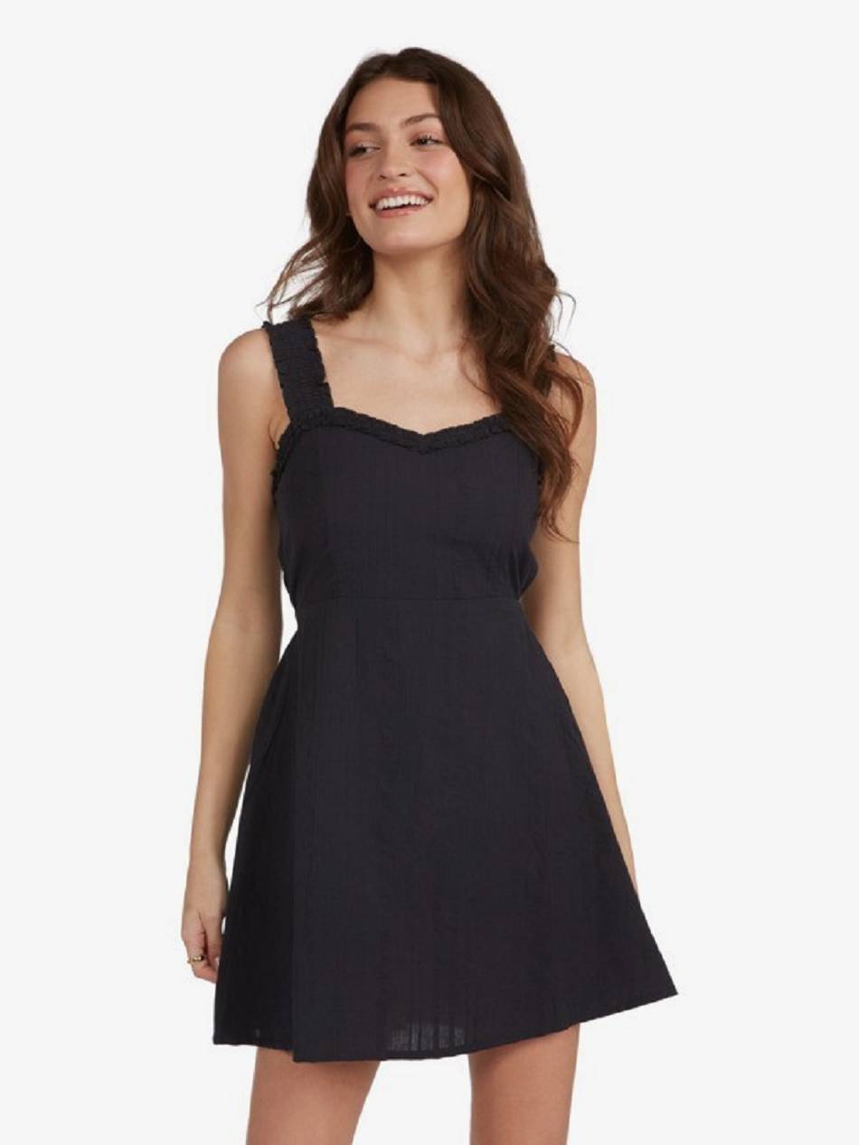 Women\'s Roxy Not This Time Dress Dark Grey | NZ_LW7579