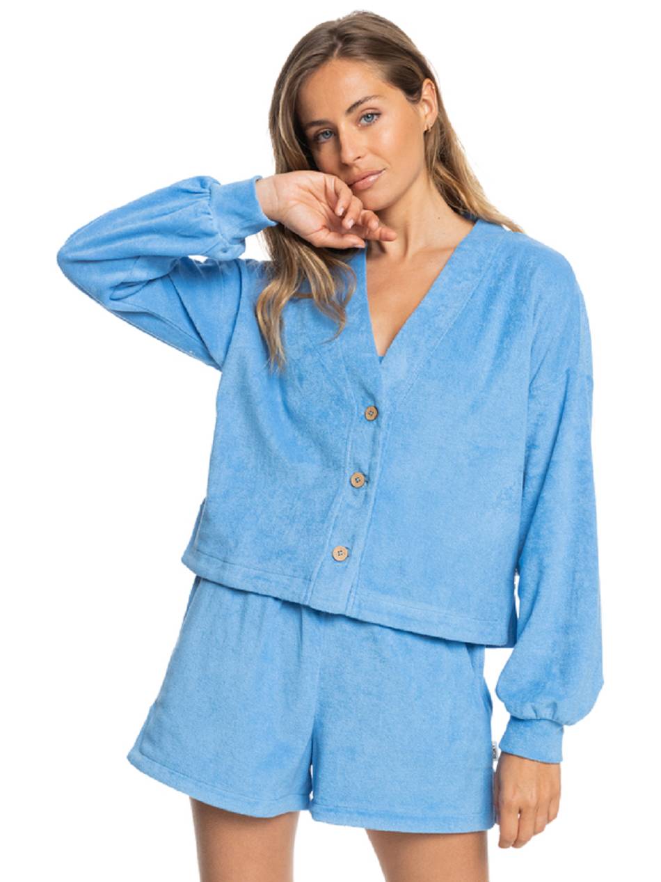 Women\'s Roxy Organic Button-Front Loungewear Blue | NZ_LW5902