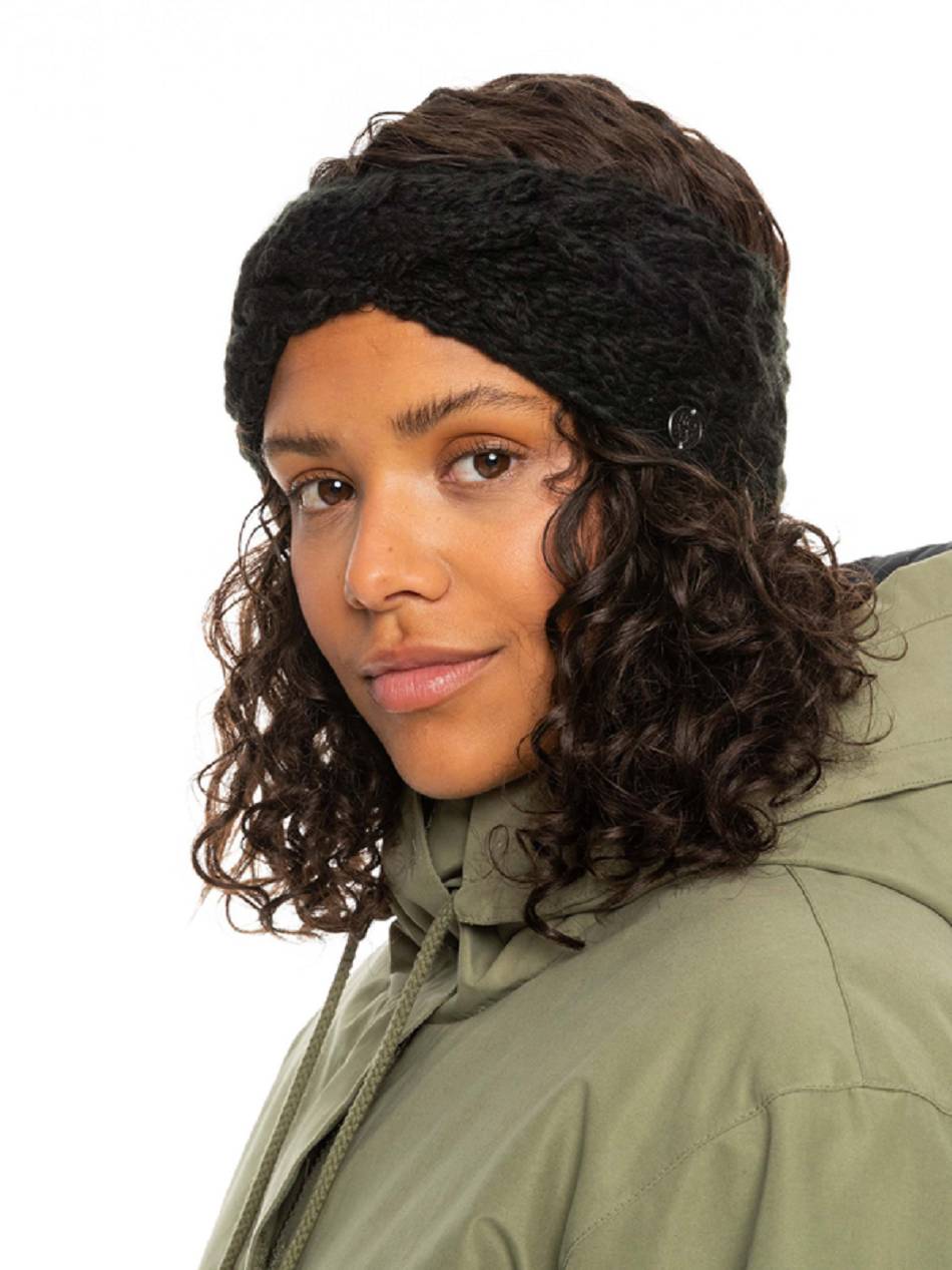 Women\'s Roxy Osten Headband Beanies Black | NZ_LW6079