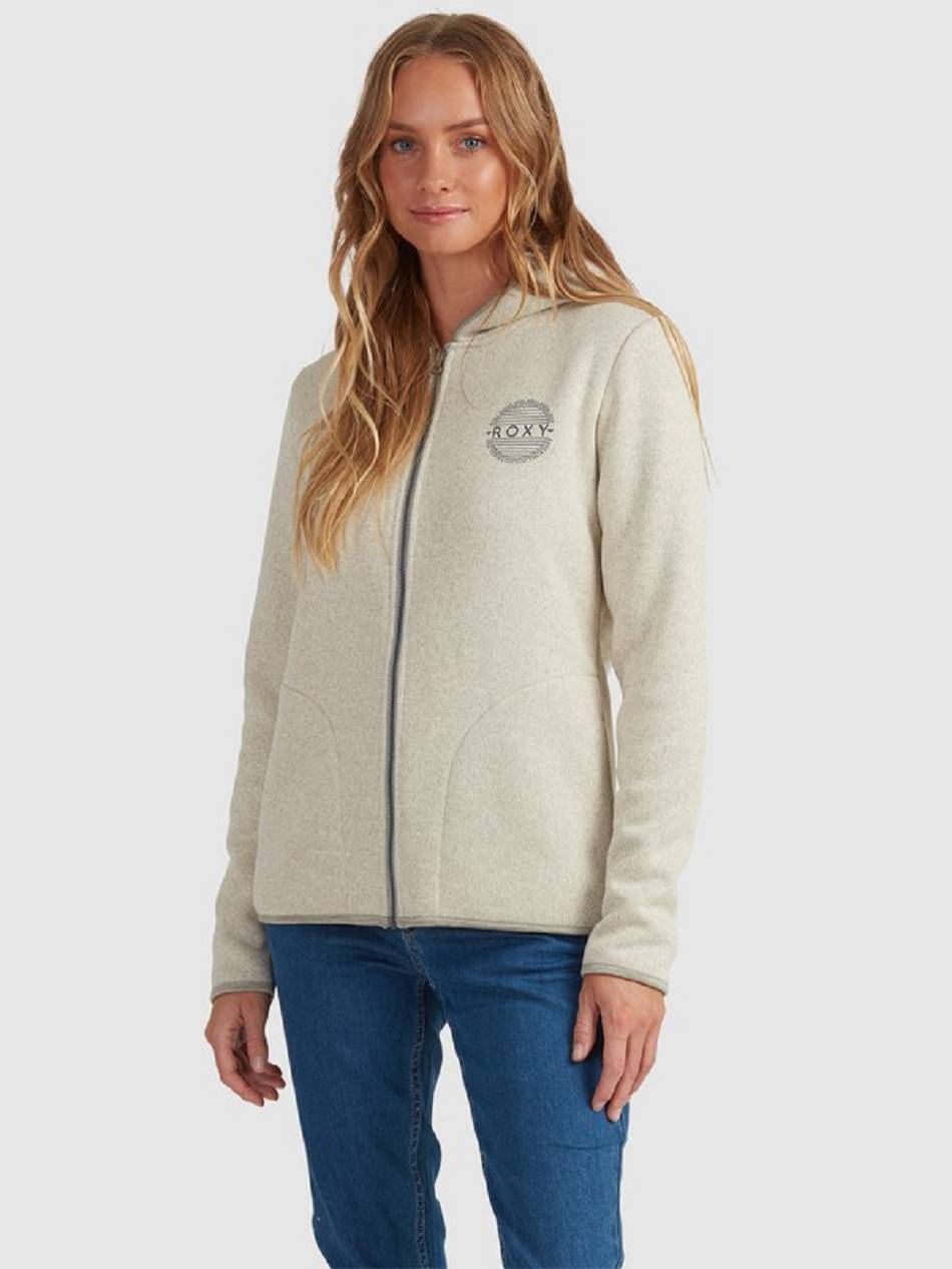 Women\'s Roxy Petal Fever Hoodies Beige | NZ_LW1437