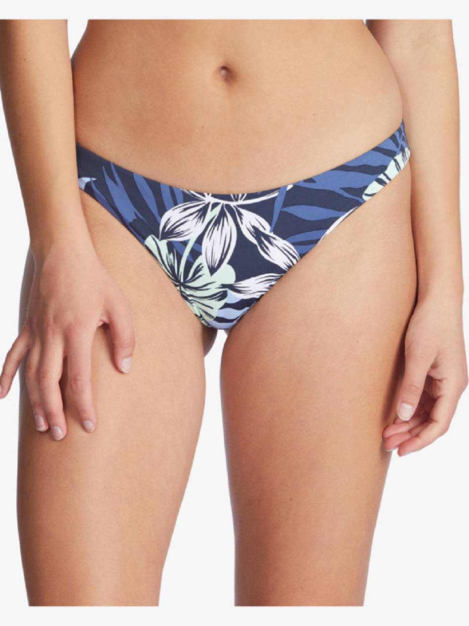 Women\'s Roxy Printed Beach Classics Cheeky Bikini Bottoms Indigo | NZ_LW1166