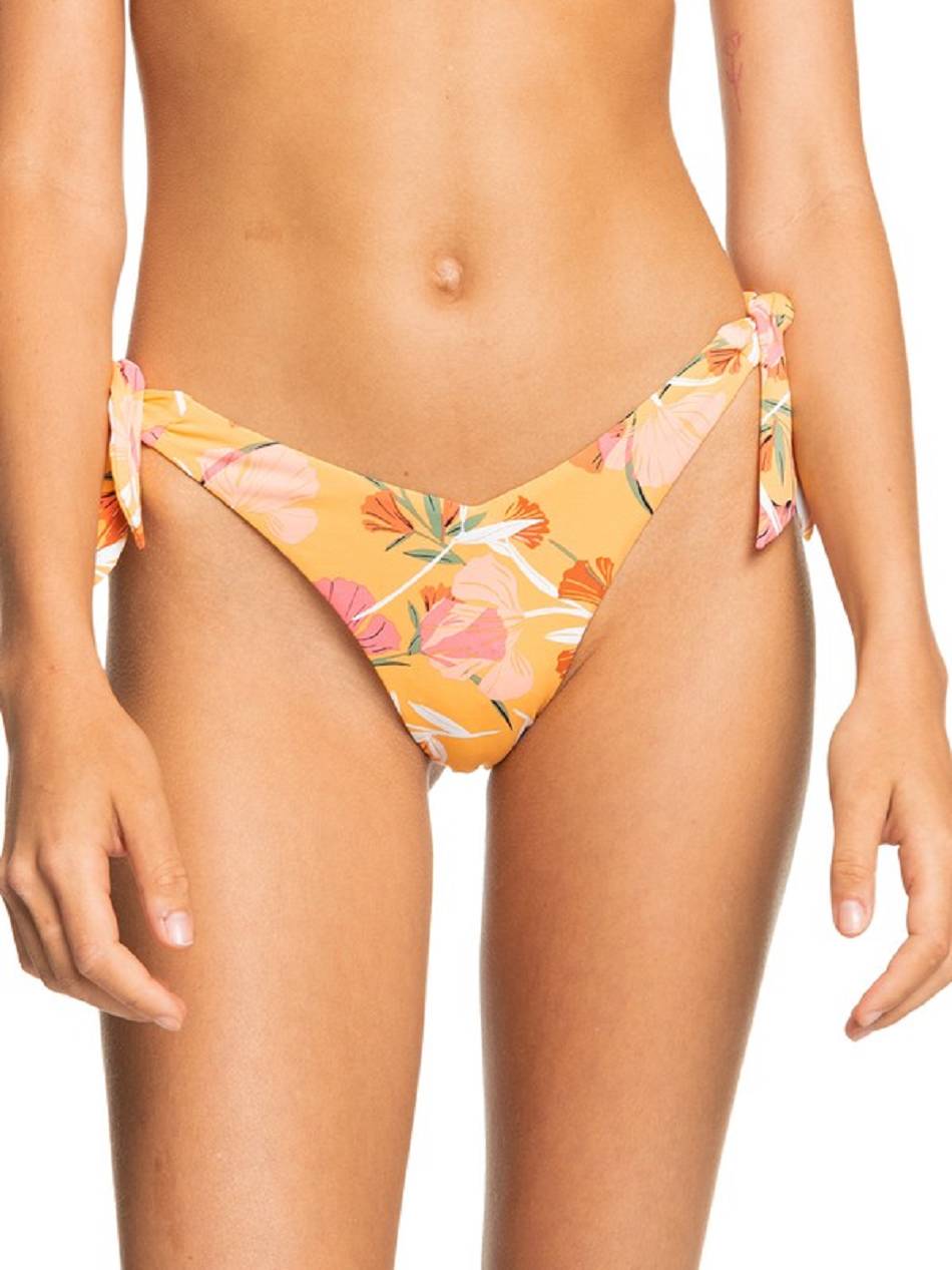 Women\'s Roxy Printed Beach Classics Cheeky Bikini Bottoms Yellow Flower | NZ_LW1384