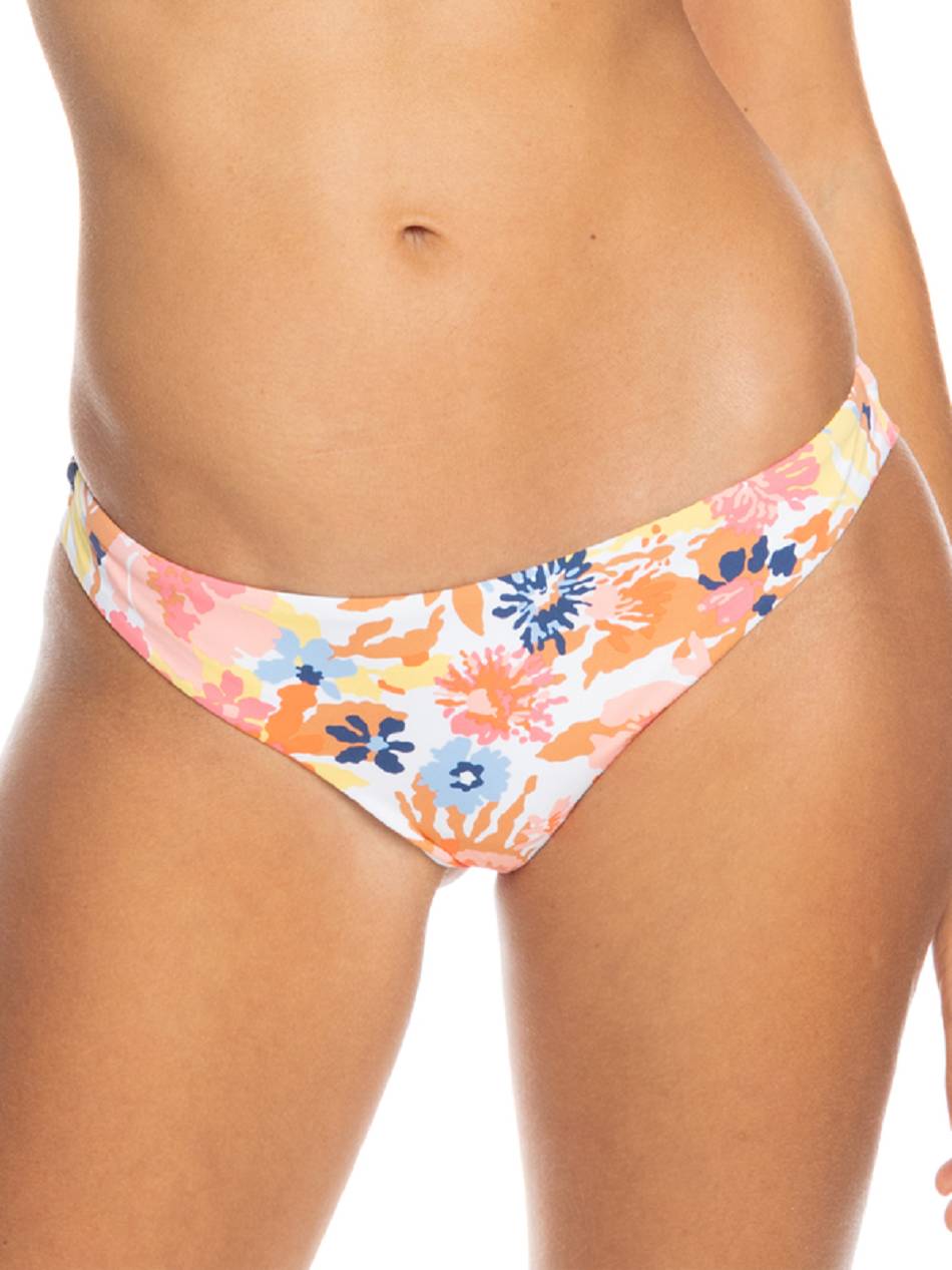 Women\'s Roxy Printed Beach Classics Cheeky Bikinis white flower | NZ_LW3006