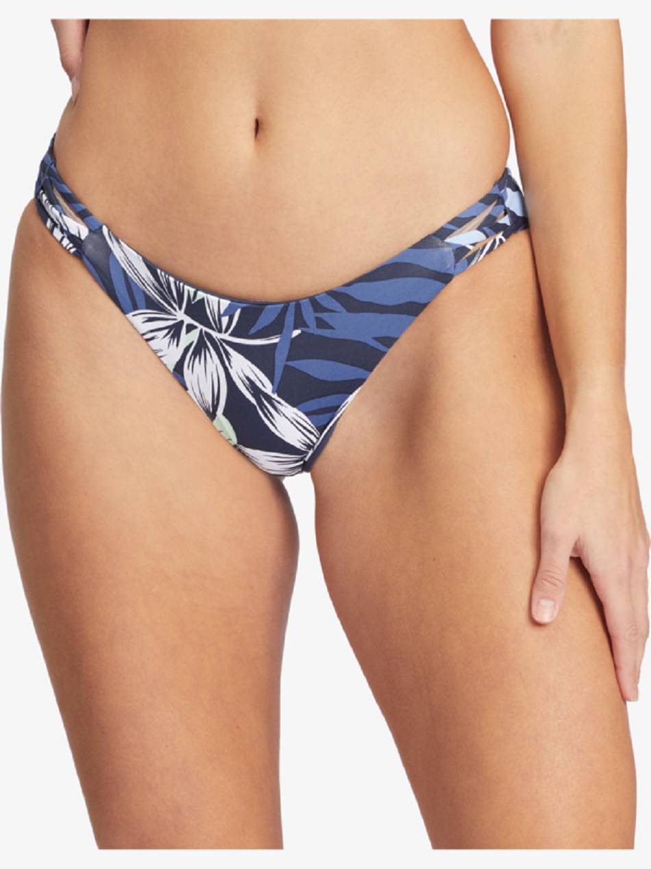 Women\'s Roxy Printed Beach Classics Hipster Bikini Bottoms Indigo | NZ_LW3199