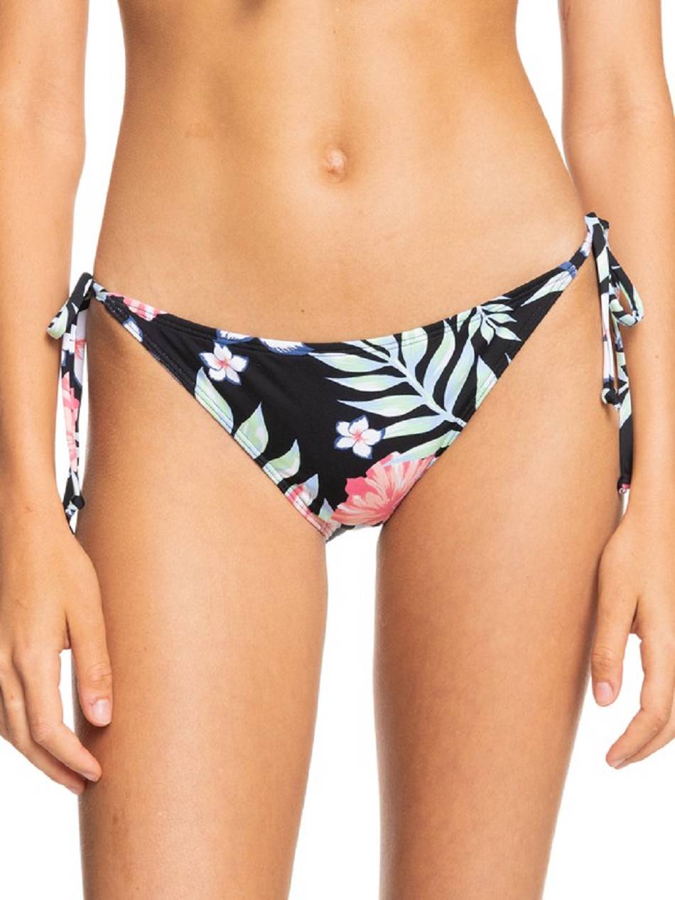 Women\'s Roxy Printed Beach Classics Tie-Side Bikini Bottoms Dark Grey | NZ_LW3828