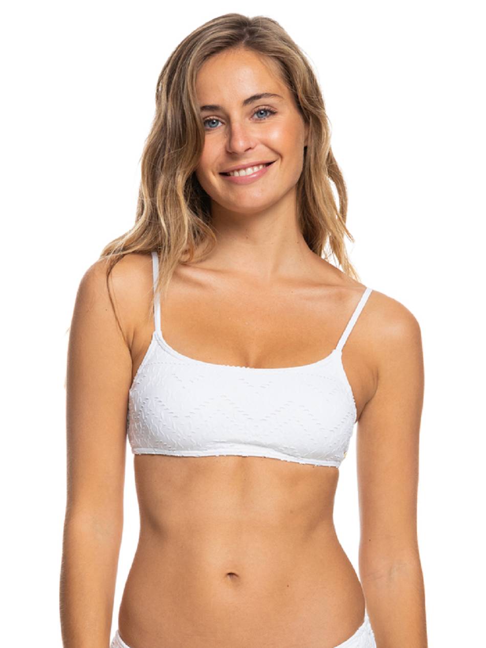 Women\'s Roxy Quiet Beauty Bralette Bikinis White | NZ_LW8242