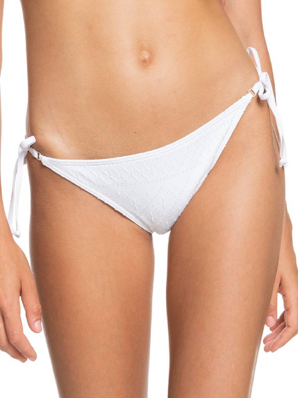 Women\'s Roxy Quiet Beauty Tie Side Bikini Bottoms White | NZ_LW1954