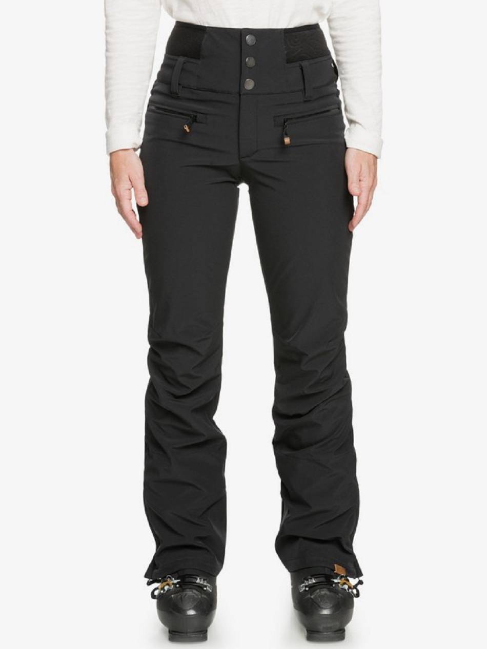 Women\'s Roxy Rising High Snow Pants Black | NZ_LW1901