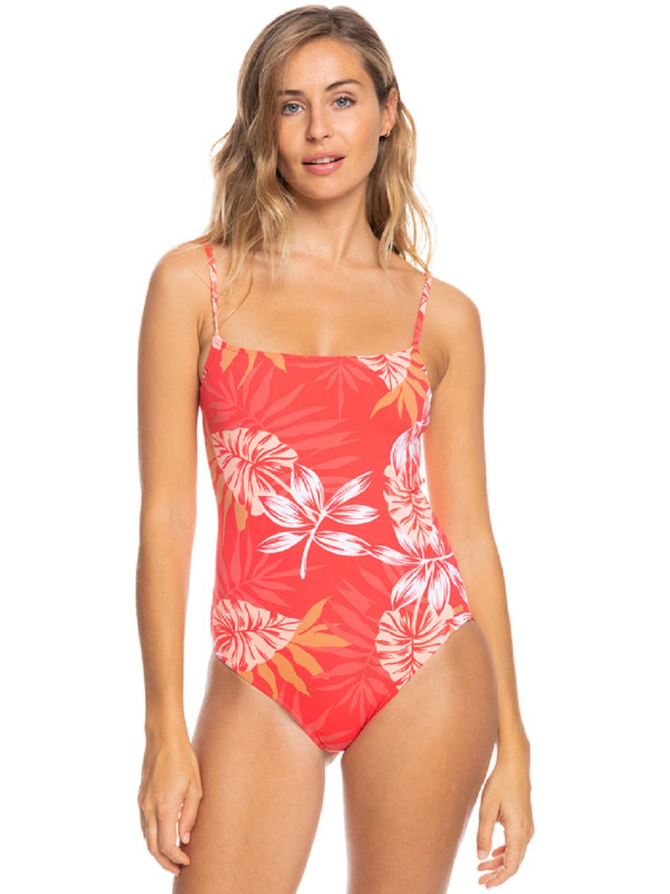 Women\'s Roxy Seaside Tropics One Pieces red flower | NZ_LW4417