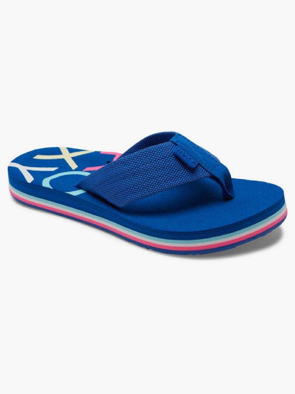 Women\'s Roxy Send It Flip Flops Blue | NZ_LW5218