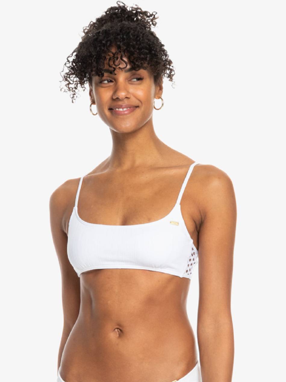 Women\'s Roxy Shadow In The Sun Bralette Bikinis White | NZ_LW2407