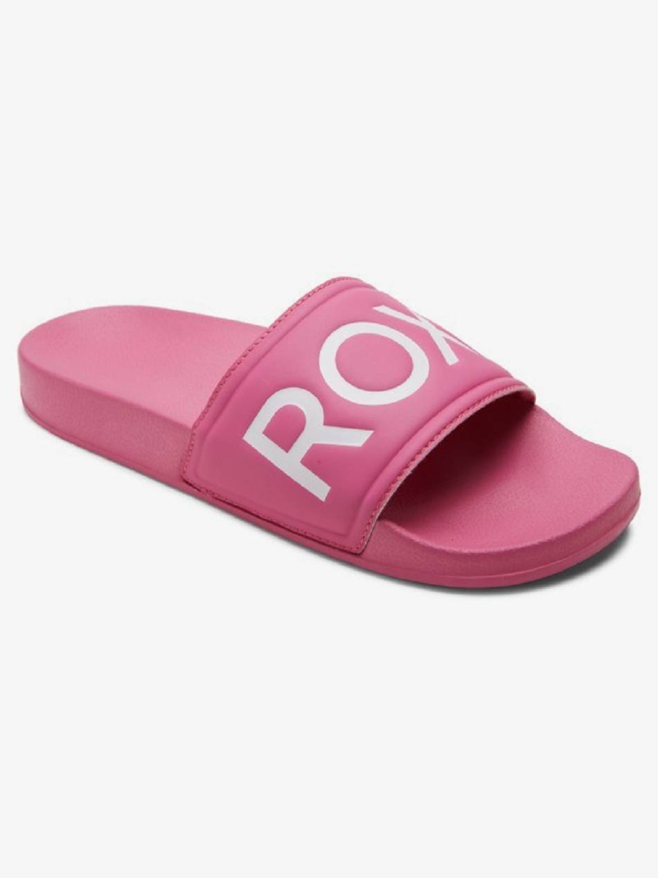 Women\'s Roxy Slippy Slide Sandals Light Rose / Pink | NZ_LW9525