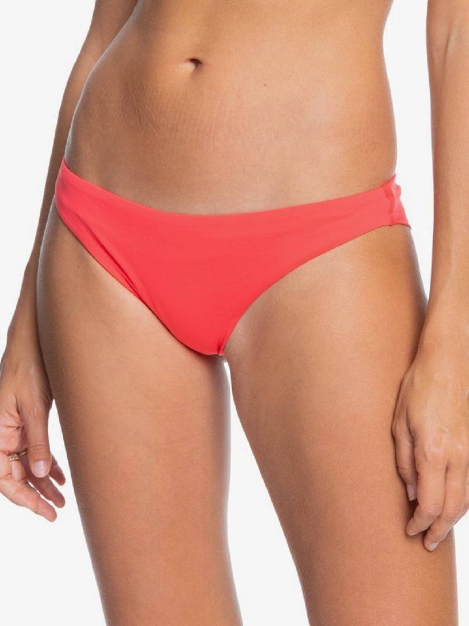 Women\'s Roxy Solid Beach Classics Cheeky Bikini Bottoms Red | NZ_LW4325