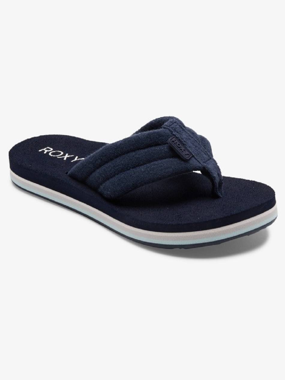 Women\'s Roxy Surf Check Flip Flops Navy | NZ_LW1155