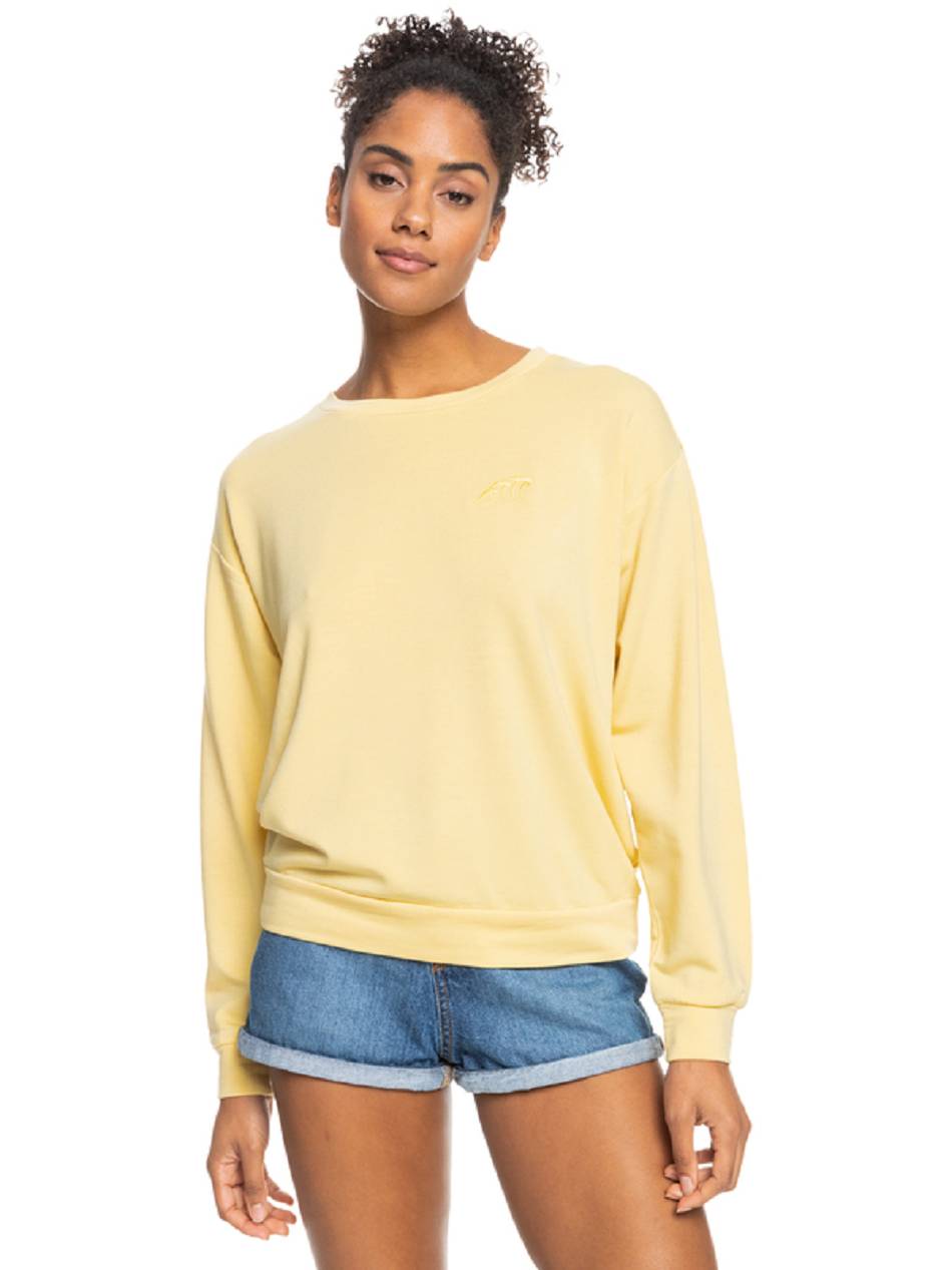 Women\'s Roxy Surfing By Moonlight Cozy Fleece beige yellow | NZ_LW8850