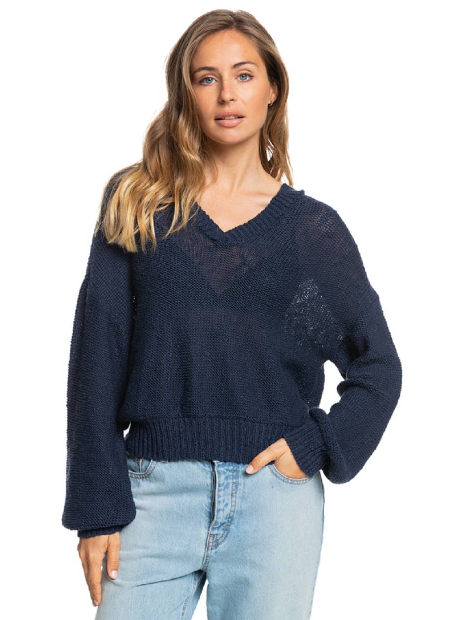 Women\'s Roxy Together Again Knitted Essentials Indigo | NZ_LW2404