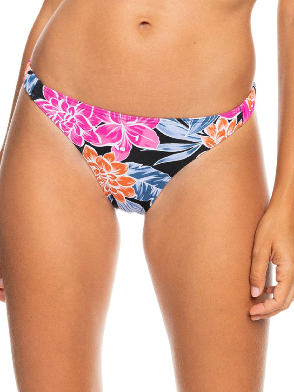 Women\'s Roxy Tropical Oasis Cheeky Bikinis Dark Grey flower | NZ_LW3651