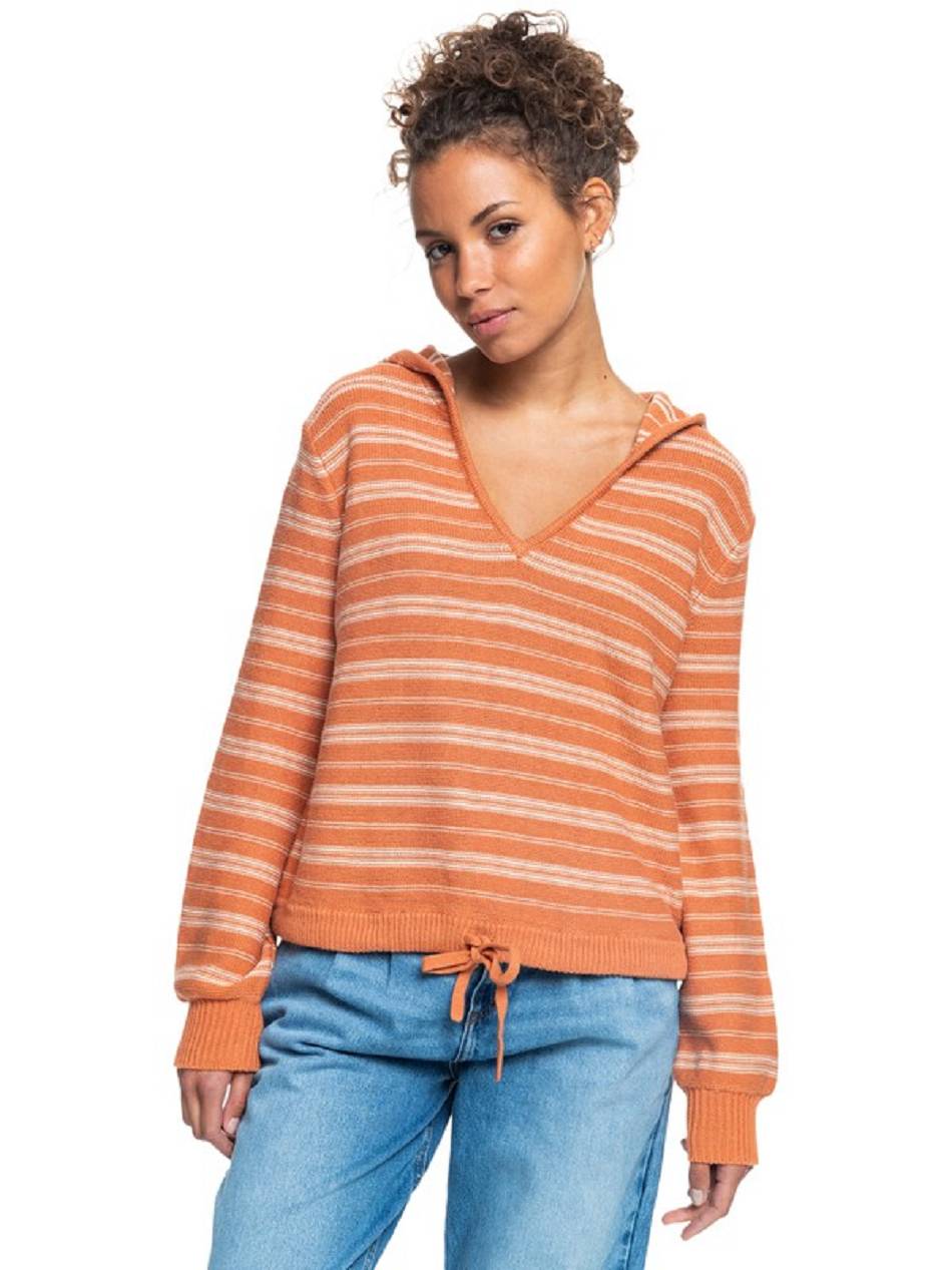 Women\'s Roxy Turning Out Sweaters Orange Stripes | NZ_LW7180