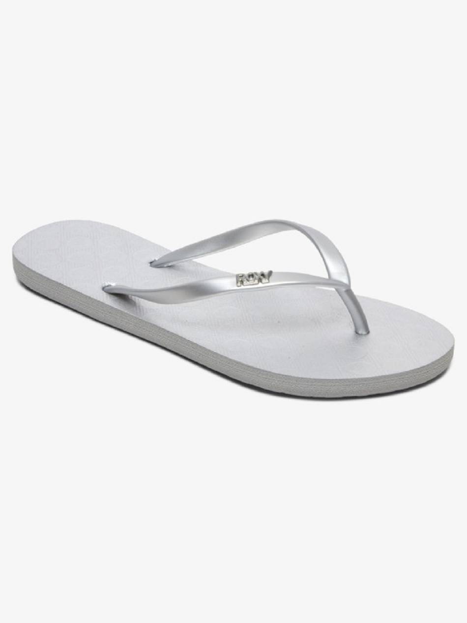 Women\'s Roxy Viva Flip-Flops Flip Flops Metal Silver | NZ_LW2765