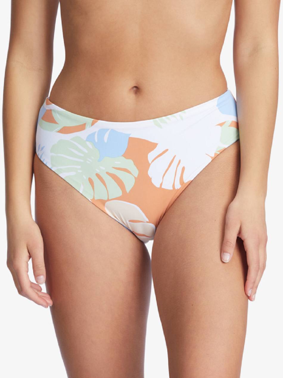 Women\'s Roxy Wildflowers Reversible Full Bikini Bottoms white flower | NZ_LW5412