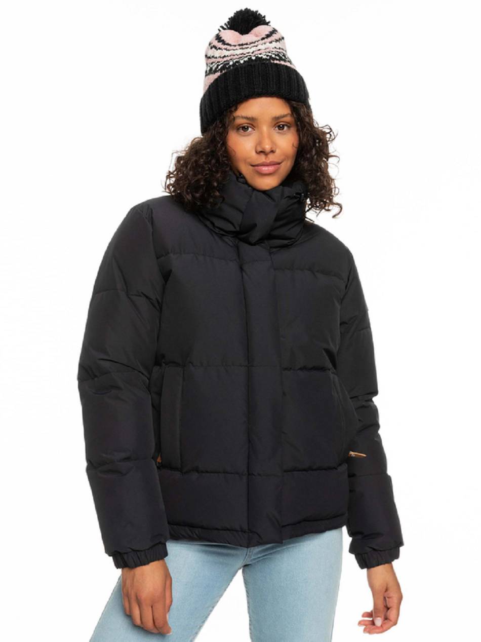 Women\'s Roxy Winter Rebel Waterproof Bomber Jackets Black | NZ_LW3026