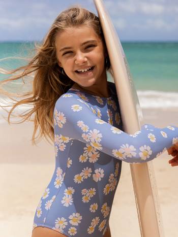 Kids' Roxy Adventurous Beachy Girl Surf Blue | NZ_LW4892