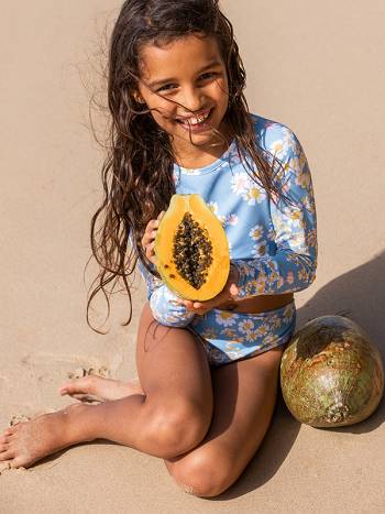 Kids' Roxy Adventurous Beachy Swim Indigo flower | NZ_LW1700