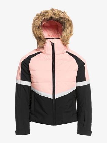 Kids' Roxy Bamba Girl Insulated Jackets Rose / black | NZ_LW1302