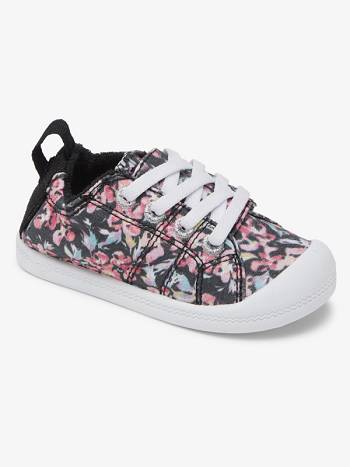 Kids' Roxy Bayshore Sneakers Black / Pink | NZ_LW3657