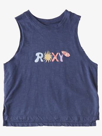 Kids' Roxy Beach Muscle Tops Blue | NZ_LW3684