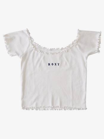 Kids' Roxy Beautiful Dream Off The Shoulder T-Shirt White | NZ_LW9062