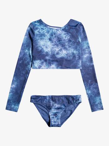 Kids' Roxy Cocooning Beach Cropped Surf Blue | NZ_LW9939