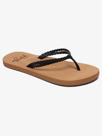 Kids' Roxy Costas Sandals Black / brown | NZ_LW9321