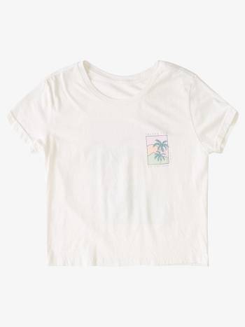 Kids' Roxy Early Morning Boyfriend T-Shirt White | NZ_LW8131