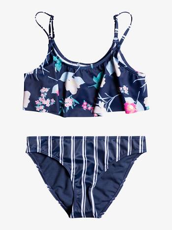 Kids' Roxy Flowers Addict Flutter Swim Indigo | NZ_LW9954