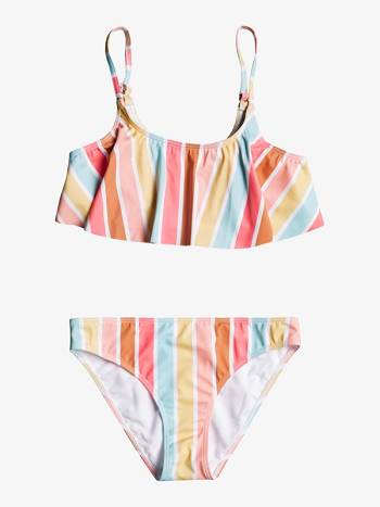 Kids' Roxy Girls Like Us Flutter Swim White Multicolor | NZ_LW8835