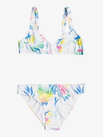 Kids' Roxy Good Romance Athletic Swim White Multicolor | NZ_LW2107